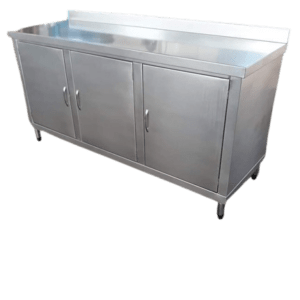 Commercial Stainless Steel Preparation Cabinets – Heavy Duty 304 Grade Kitchen Prep Station with Worktop